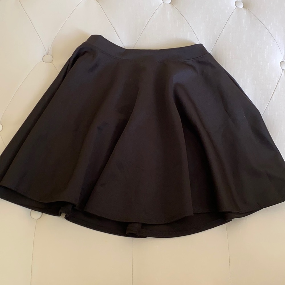 Black Fit & Flare Skirt